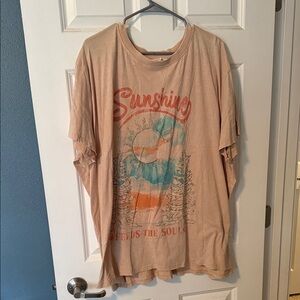 Maurices Peach Graphic 'Sunshine' Short Sleeve Tee